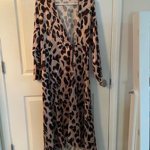 Cheetah print maxi dress